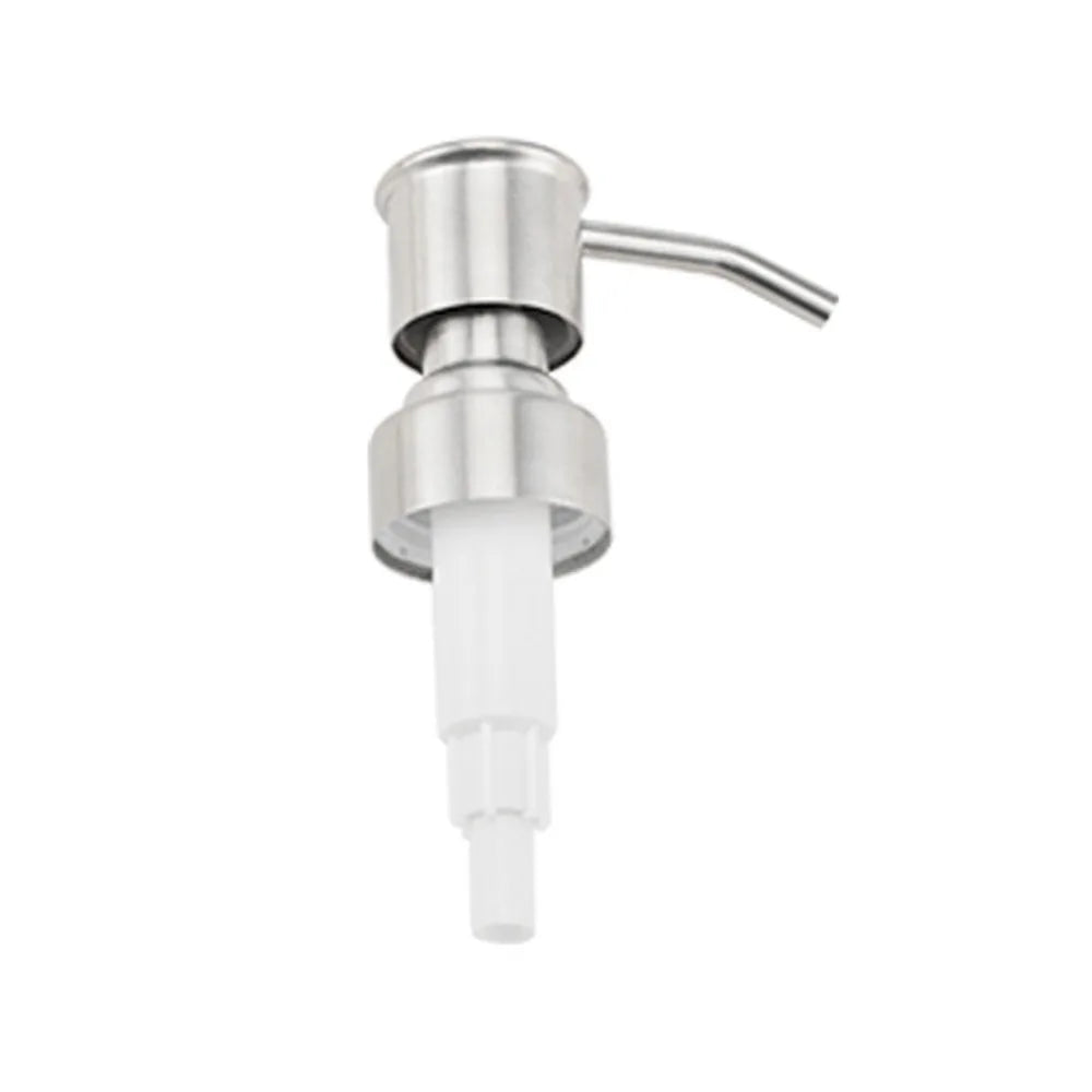 distributeur savon liquide argenté moderne sans fil sans cable lisse opaque bouton poussoir tube