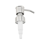 distributeur savon liquide argenté moderne sans fil sans cable lisse opaque bouton poussoir tube