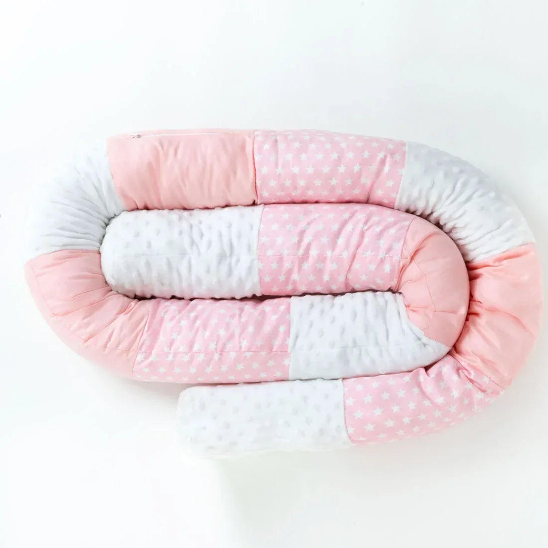 coussin lit bébé étoiles polka dots gris blanc rose confortable doux jouets animaux chiffres