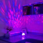 projecteur lune étoiles ambiances changeantes usb led transparent motifs cristallins deco chambre enfants