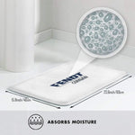 tapis bain blanc bleu fendt caravan moderne imperméable antidérapant adhésif protecteur coton polyester