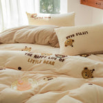 Ensemble complet parure de lit vert hiver