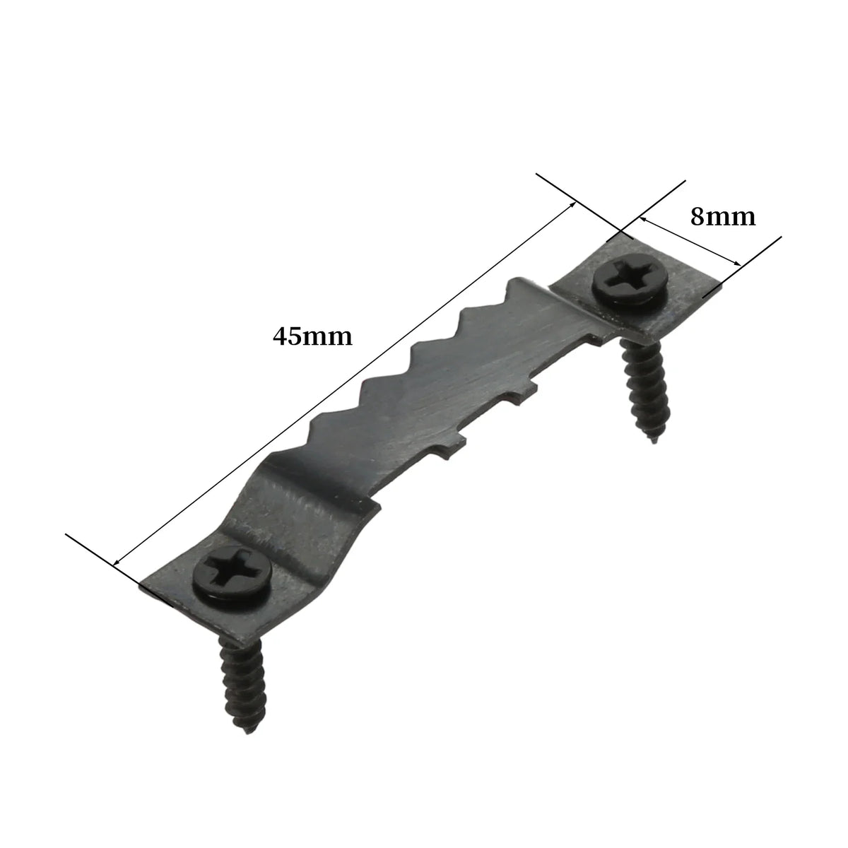 clips fixation métal dents scie or noir vis utilitaires 45x8mm 43x7mm