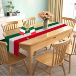 nappe décorative drapeau italien vert blanc rouge table festive polyester