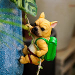 figurine lapin résine orange blanc peluche panier pommes décoration intérieure extérieure balcon jardin