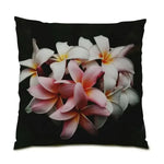 housse coussin violet blanc fleurs papillon moderne 40x40cm 45x45cm 50x50cm 60x60cm polyester