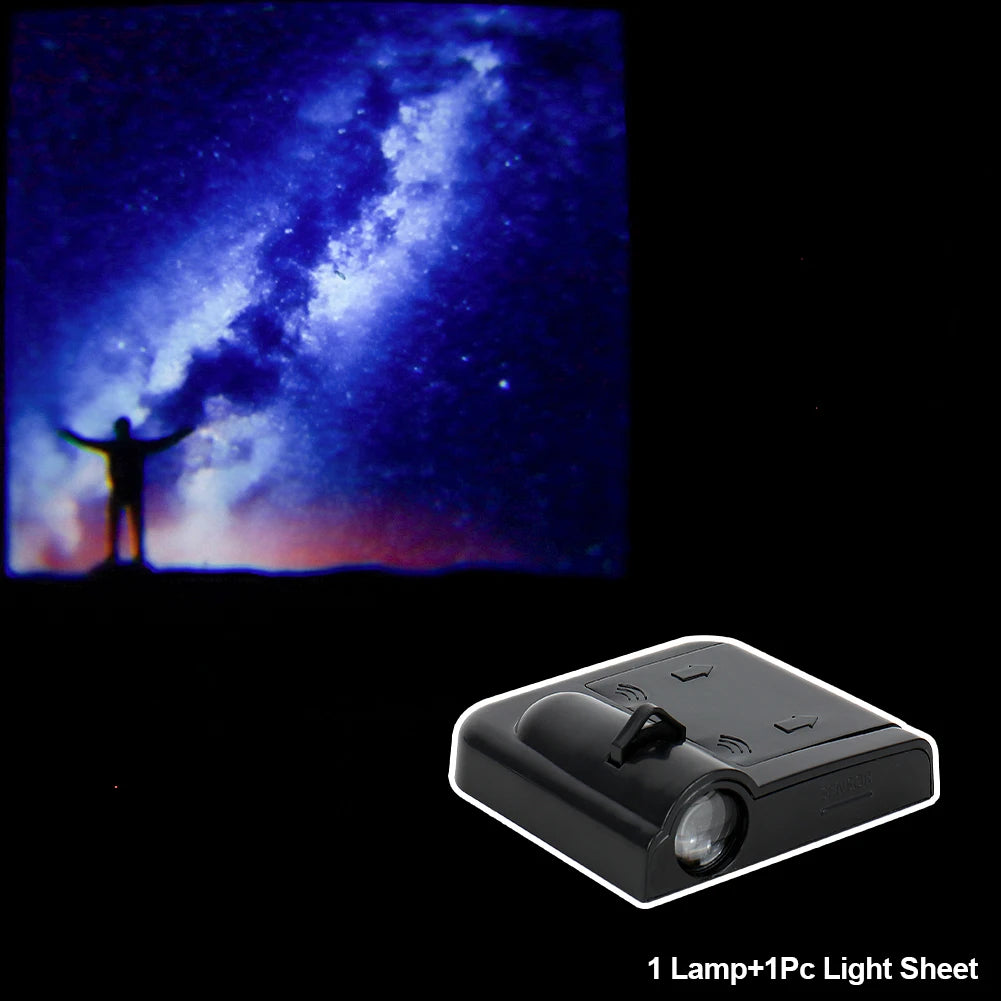 projecteur mural transparent moderne adhésif veilleuse led noir terre projection chambre