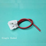 connecteur câble ruban led 8mm 10mm broches blanc rouge noir adhésif