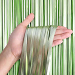 rideau paillettes vert clair motif rayures verticales moderne opacité occasion anniversaire mariage baptême fête