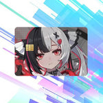adhésif décoratif cartes bancaires dessin animé personnages motifs waterproof réutilisable noir blanc rouge gris