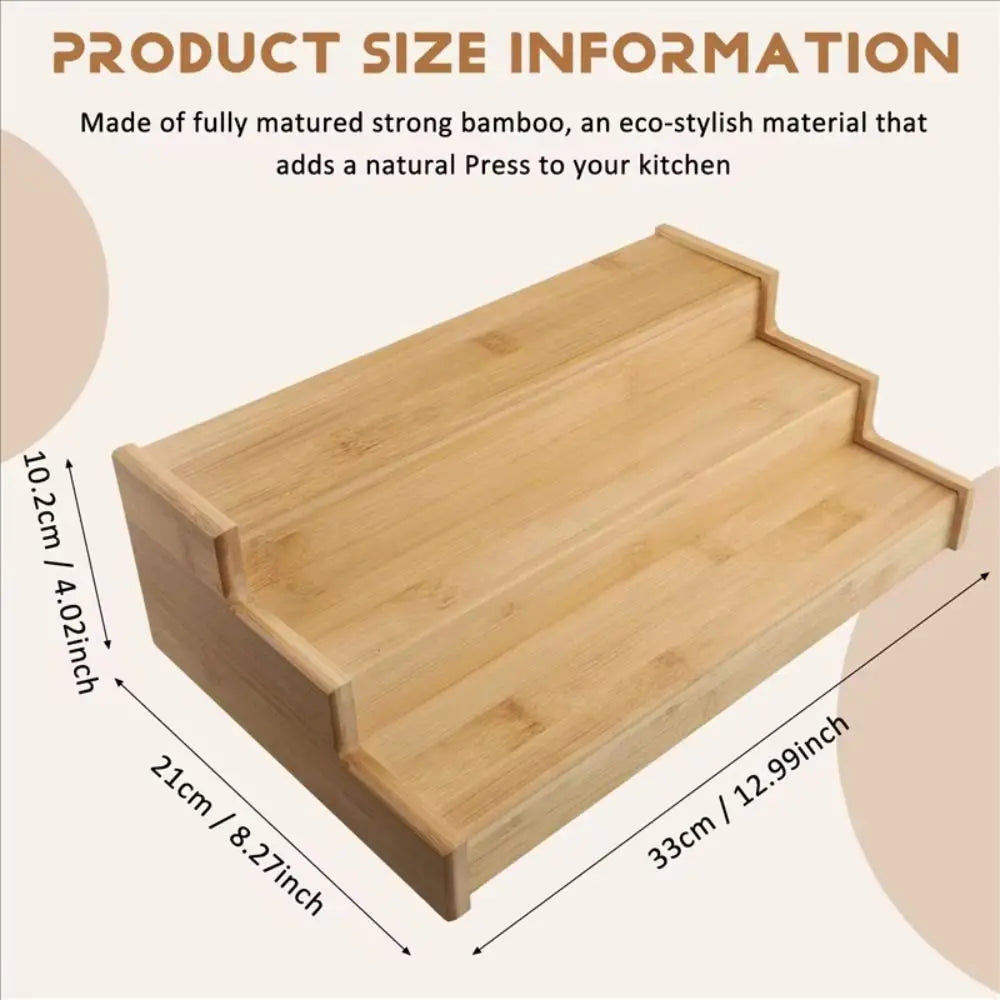 présentoir étagère bois épices moderne pots naturels organisation cuisine durable multifonctionnelle
