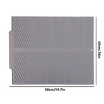 tapis table silicone rectangulaire moderne rayures ondulées gris noir protection cuisine support vaisselle