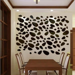 sticker mural moderne noir doré argenté 3d pebble decal adhésif vinyle