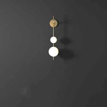 applique murale or sphères translucides éclairage chambre salon entrée moderne LED 65cm 85cm lumière