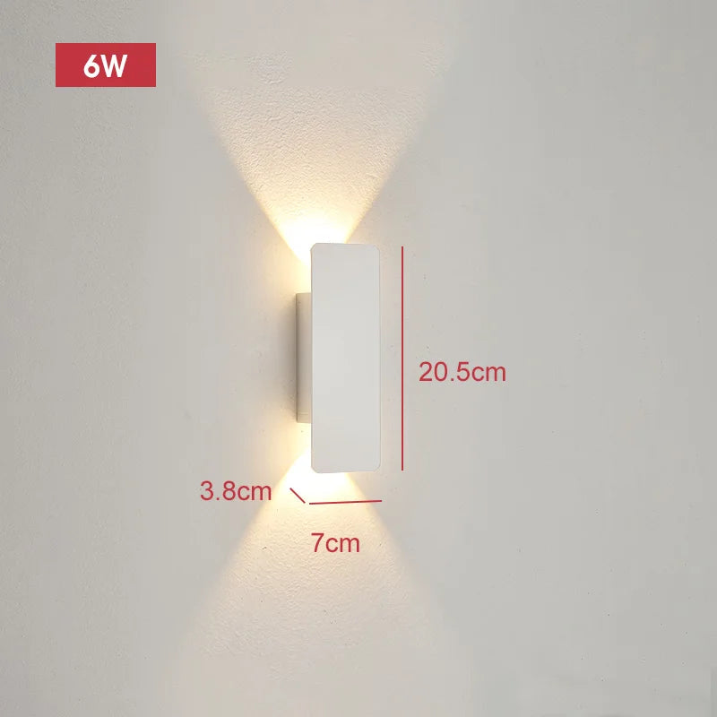 applique murale moderne extérieure led 18w 41cm noir résistante ip65 aluminium