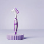 brosse dents conteneur prothèse dentaire bleu blanc moderne pratique hygiène buccale set accessoire santé