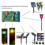 contrôleur solaire batterie lithium circuit imprimé lampe extérieure jardin camping vert électronique led boutons