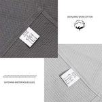 serviette cuisine coton tissé moderne gris blanc rose vert marron bleu géométrique absorbante