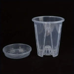 pot fleurs transparent moderne plaque fixation semis 10cm 12cm 14cm 16cm