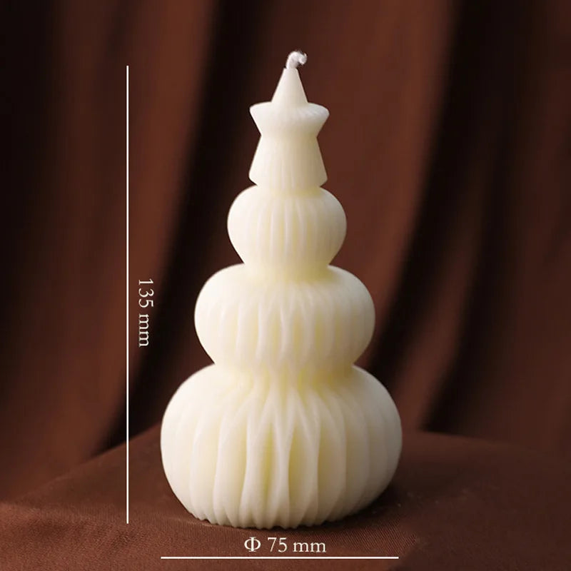 bougies aromathérapie blanches rayures architecturales classiques opaques İslam festival decoration