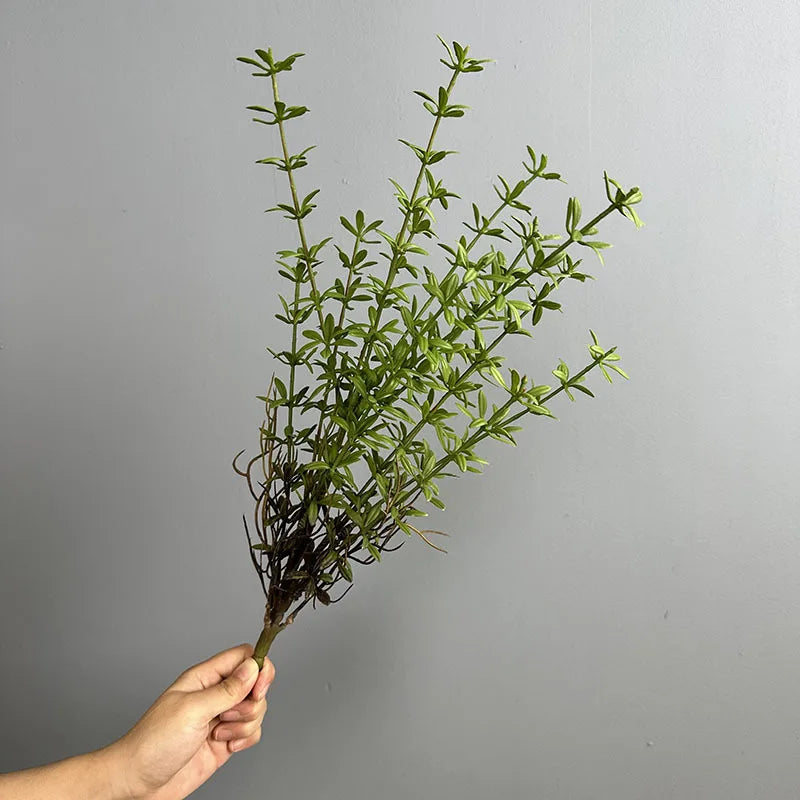 décoration intérieure naturelle branches vertes feuilles opaques rustiques 46cm longueur set pièces