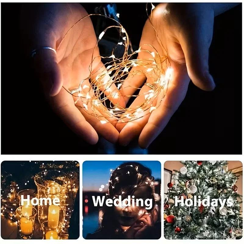 guirlande lumineuse led jaune décoration mariage noël anniversaire usb festive chaleureuse intérieure extérieure