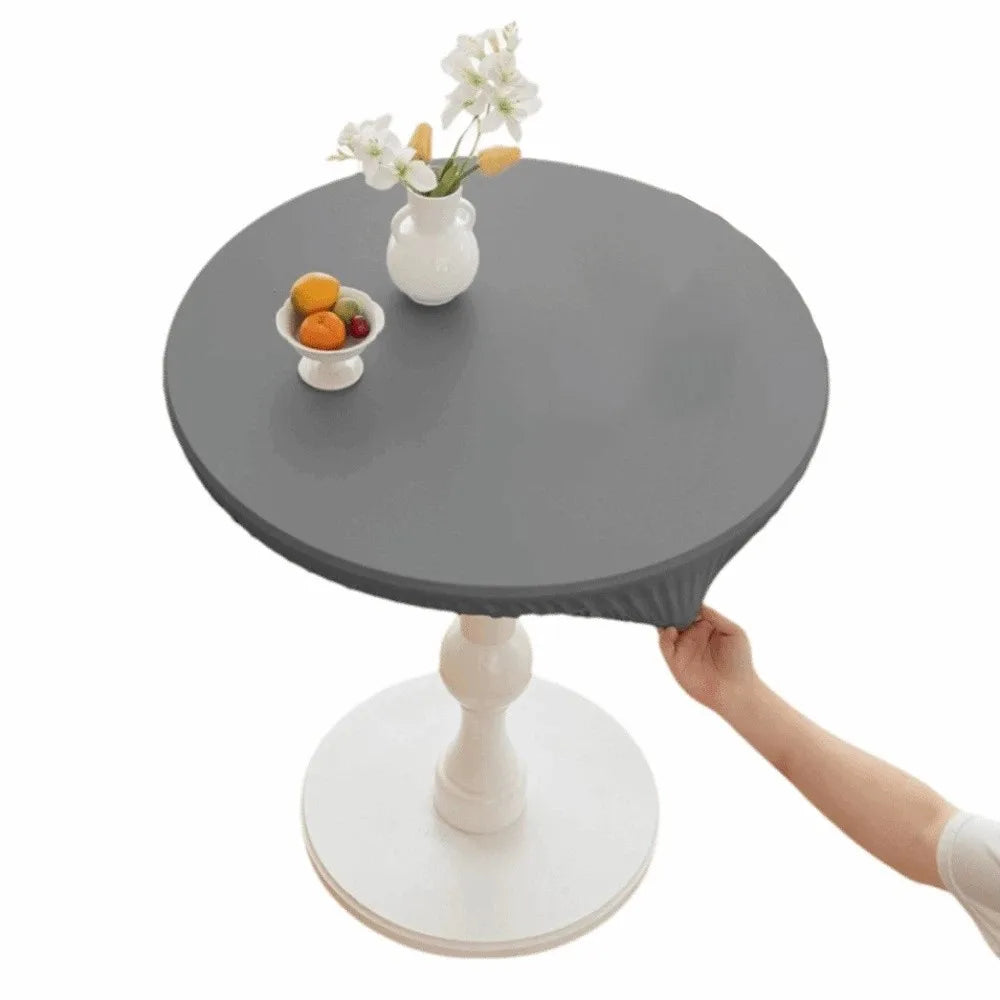 housse table moderne 60cm 80cm vert clair bleu beige élastique polyester resistant