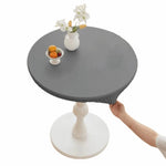 housse table moderne 60cm 80cm vert clair bleu beige élastique polyester resistant