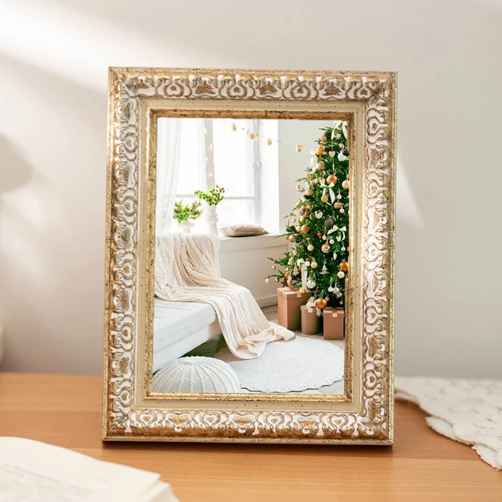 cadres photo miroirs decoratifs vintage baroques differentes tailles transparents floraux