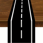 tapis table route marquages noir blanc moderne salon dinning chambre