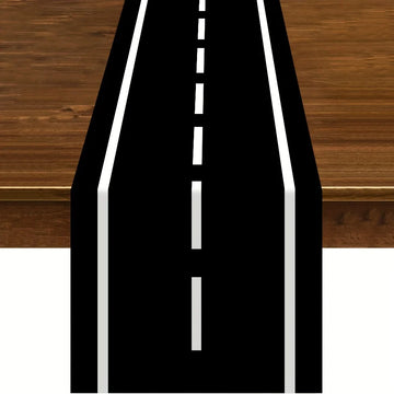 tapis table route marquages noir blanc moderne salon dinning chambre