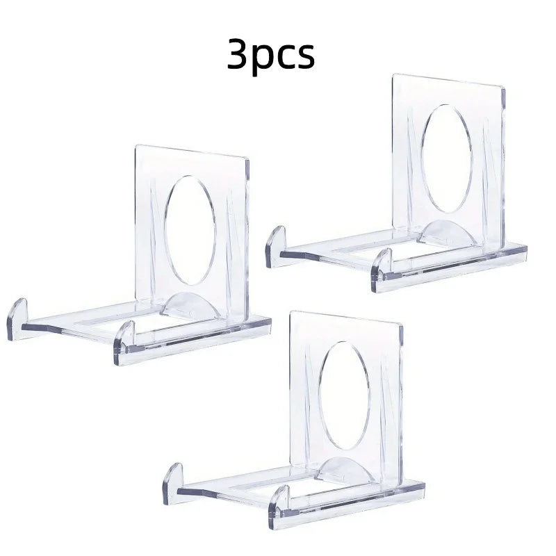 présentoirs transparents supports photos cartes minimaliste moderne rangement salon respectueux environnement plastique