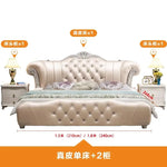 lit blanc rouge tufté cuir véritable classique luxueux chambre master