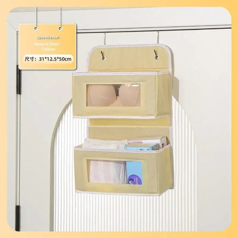 sac suspendre moderne gris beige poches fenêtres transparentes organisation chambre bain