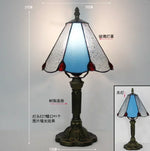 lampe table tiffany multicolore mosaïque verre floral géométrique art nouveau