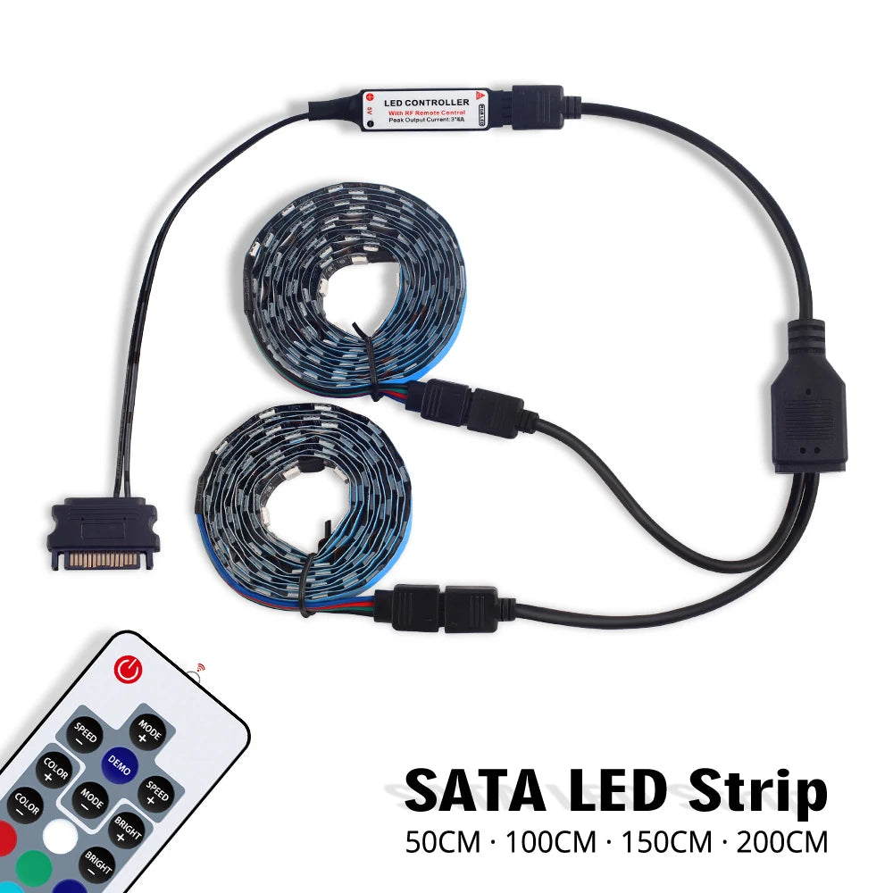 ruban led flexible 30leds/m rgb adhésif moderne 5050 sata câble télécommande