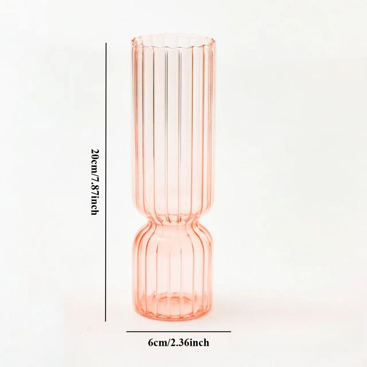 vases verre modernes rayures verticales couleur orange vert rose décoration maison