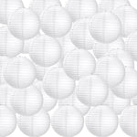 boules papier blanc rayures horizontales modernes mariage anniversaire halloween 20pcs clips