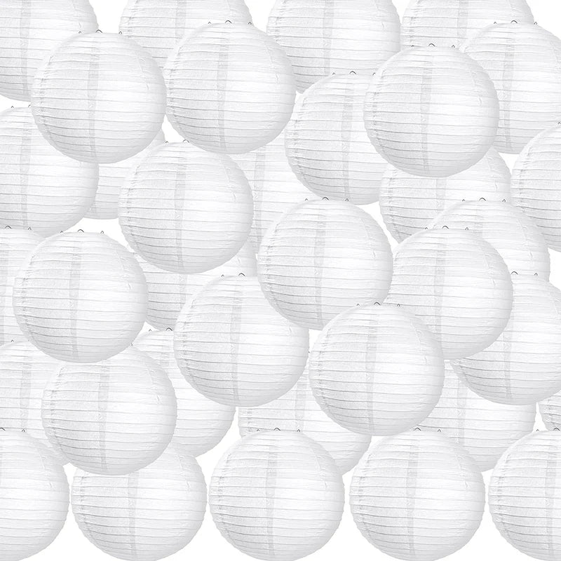boules papier blanc rayures horizontales modernes mariage anniversaire halloween 20pcs clips