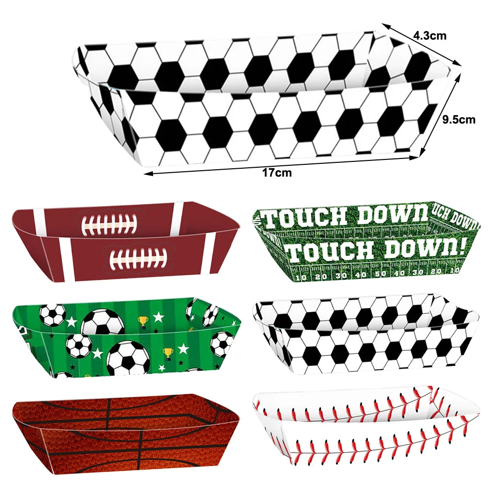 assiettes carton jetables motifs sport foot basket baseball anniversaire fête décoration table réceptions