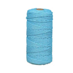 corde macramé coton 100m 3mm texturée artisanale verte rose jaune bleu clair craft deco