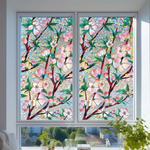 film décoratif fleurs multicolore protection uv isolation thermique autoadhésif maison artisanal explosion resistant