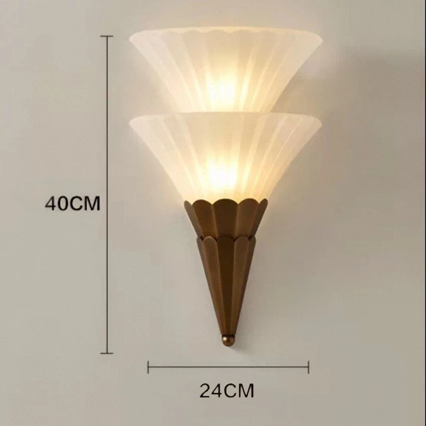 lampe murale vintage art déco bronze abat jour rayures blanc cuisine chambre salle manger