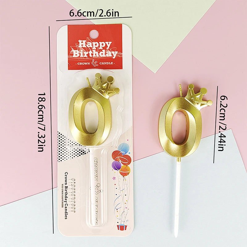 bougies chiffres or festives moderne couronne pique anniversaire mariage numérotation