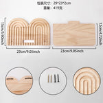 étagère murale bois naturel arc cercle bohème minimaliste scandinave chambre salon decoration