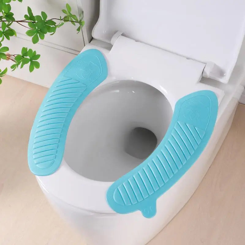 coussin toilette vert pastel texture verticale douce coton lavable réutilisable salle bain confortable
