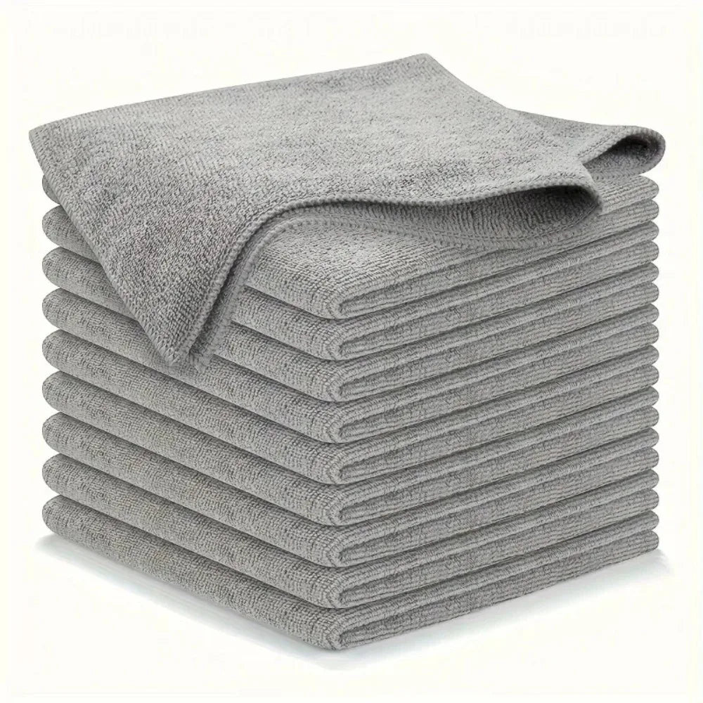 serviettes microfibres gris clair absorbantes douces pratique pack 10pcs utilitaire nhà sản xuất