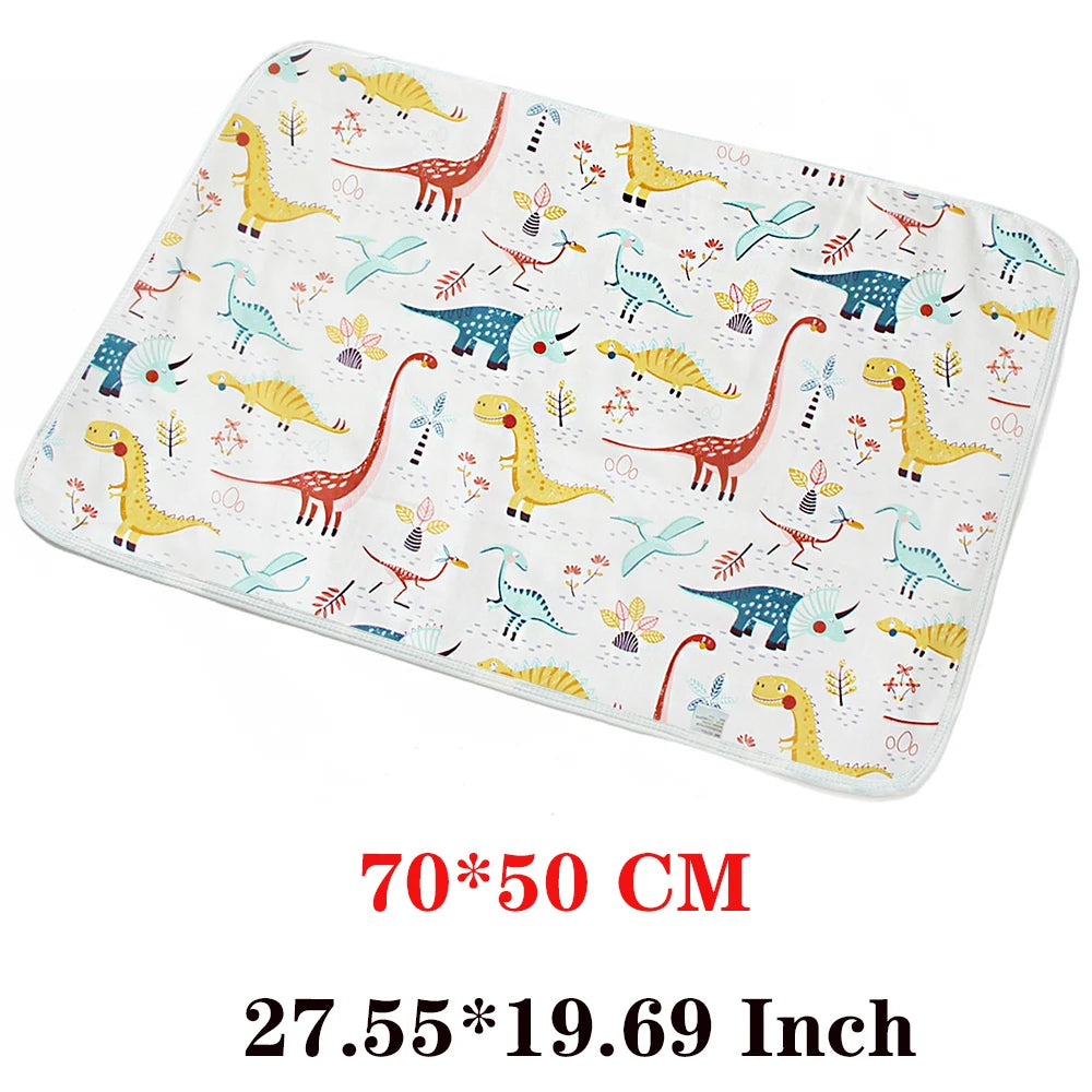 tapis imperméable bébé étoiles gris blanc moderne anti fuite hygiène changement couche réutilisable