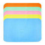 tapis toilettage animal compagnie bleu vert orange rose moderne imperméable 39x56cm 41x69cm horizontal