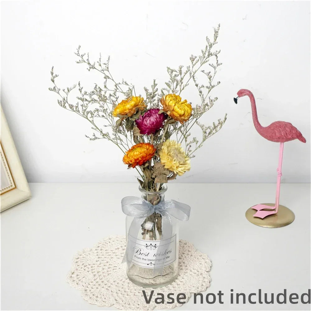 décoration intérieure bouquet fleurs séchées naturel papier kraft anniversaire mariage rustic